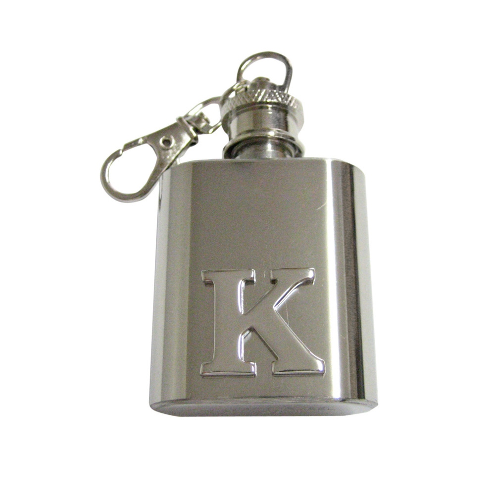 Letter K Monogram Keychain Flask - image 1